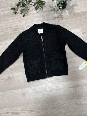Cat & Jack Black Sherpa Bomber for Kids